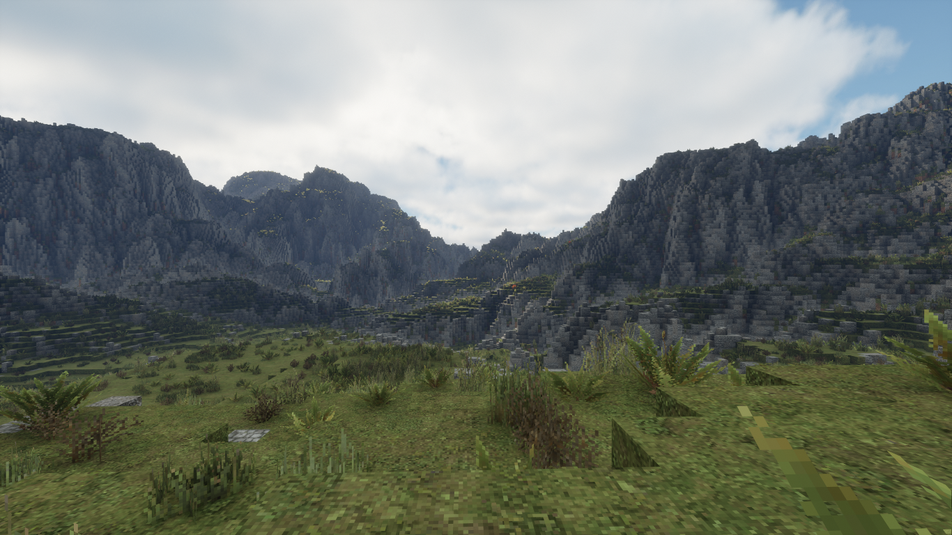View of The Mountains Lands in Minecraft